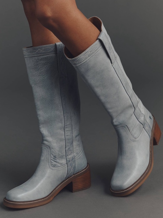 Frye Shoes - New Frye Kate Pull On Boots Sky Blue